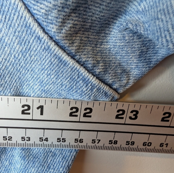 Vintage Linson Harley Davidson Patched Cropped Denim Jacket Women's Large *Stain - Picture 13 of 13